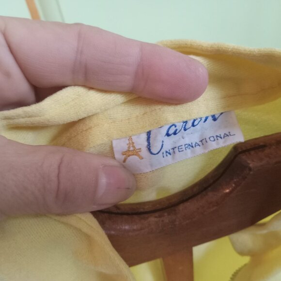 Vintage 70s yellow sweater disco pop psychedelic - Picture 4 of 4